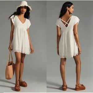 Daily Practice By Anthropologie Valensole Eyelet Dress Sz M